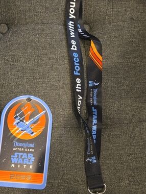 Star Wars Black & Blue Lanyard with Orange Accents